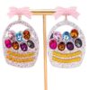 Wholesale Easter Bow Basket Easter Egg Cute Acrylic Earrings