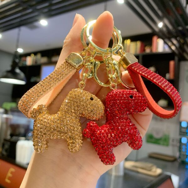 Wholesale Cute Rhinestone Pony Keychain
