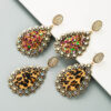 O1CN01qEEk1U2LDsVgVO89g_2206398079659-0-cib Wholesale Leopard leather diamond studded colorful sequin earrings