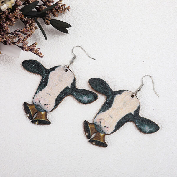 Wholesale Halloween Animal Western Wind Wooden Earrings