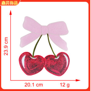 Hot melt adhesive*red*cherry*bow cherry*height 23.9*20.1cm