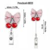 O1CN01qGo9CG2D5ccPfdKf1_2220403148558-0-cib Wholesale acrylic cherry bow retractable badge clip DIY jewelry easy-to-pull buckle