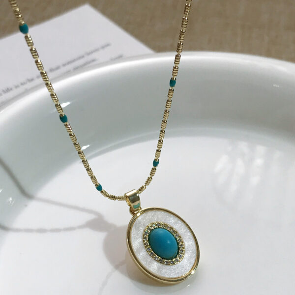 Wholesale Vintage turquoise shell layered necklace