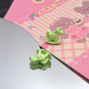 Light green / 15.2*13mm, hole approximately 1.8mm.