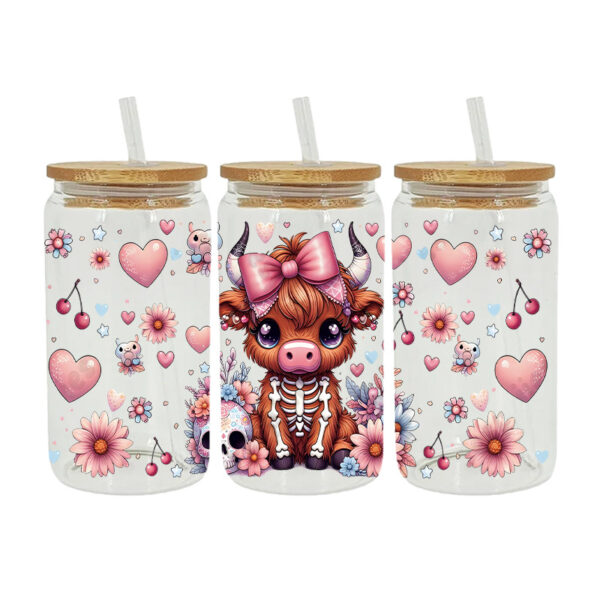 Wholesale UV Transfer Paste Glass Crystal Label Crystal Paste Cross-border Special Paste for 16oz Glass Cup 23cmX11cm