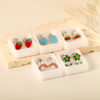 Wholesale Cute Fruit Plant Rainbow Stainless Steel Earrings