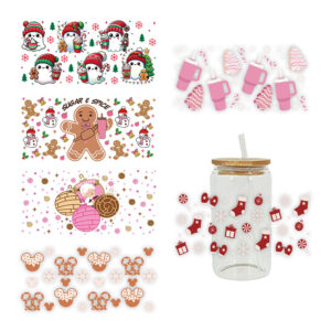 Wholesale UV Transfer Paste Glass Crystal Label Crystal Paste 16OZ UV DTF WRAPS 23cmX11cm