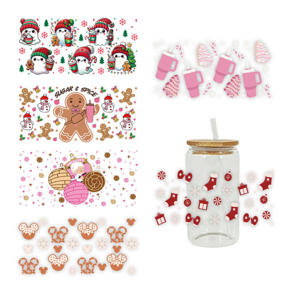 Wholesale UV Transfer Paste Glass Crystal Label Crystal Paste 16OZ UV DTF WRAPS 23cmX11cm