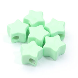 Pentagram green / Outer diameter 22.5mm, hole diameter 6.2mm