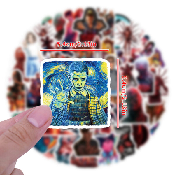 Wholesale 60pcs Red Monster Flower Cartoon Thriller Waterproof Vinyl Stickers