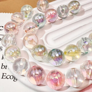 Wholesale 10pcs 16mm High-Quality Transparent Mermaid Resin Beads
