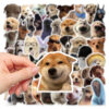 Wholesale 50pcs cute cartoon dog expression Waterproof Vinyl Stickers