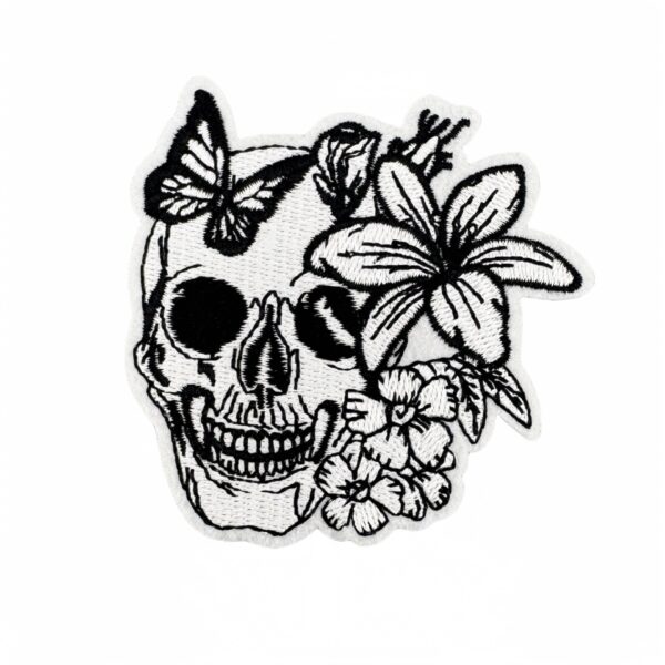 Wholesale Black and white horror embroidery DIY patches