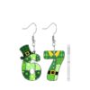 Wholesale St. Patrick's Day Magic Hat Digital Earrings Acrylic Earrings