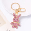 Wholesale rhinestone rabbit keychain, cute cartoon design