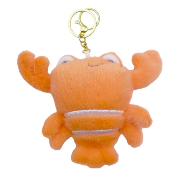 Wholesale Cute crayfish plush marine animals crab keychain