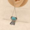 O1CN01qRsk0k2JlC5nl6tHJ_2213243219461-0-cib Wholesale Tassel long turquoise feather shaped pendant earrings