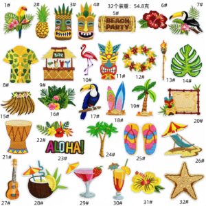 Hawaiian cloth patch set 32 pieces