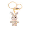 Wholesale rhinestone rabbit keychain, cute cartoon design