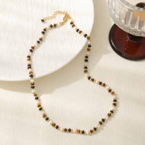 Tiger eye shell necklace xl-947j
