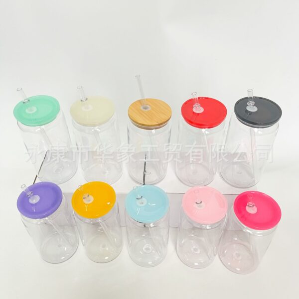 Wholesale PC plastic cup 16oz jelly colored single-layer plastic cup
