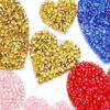Wholesale 6 color hot melt adhesive heart-shaped rhinestone embroidery DIY Patches