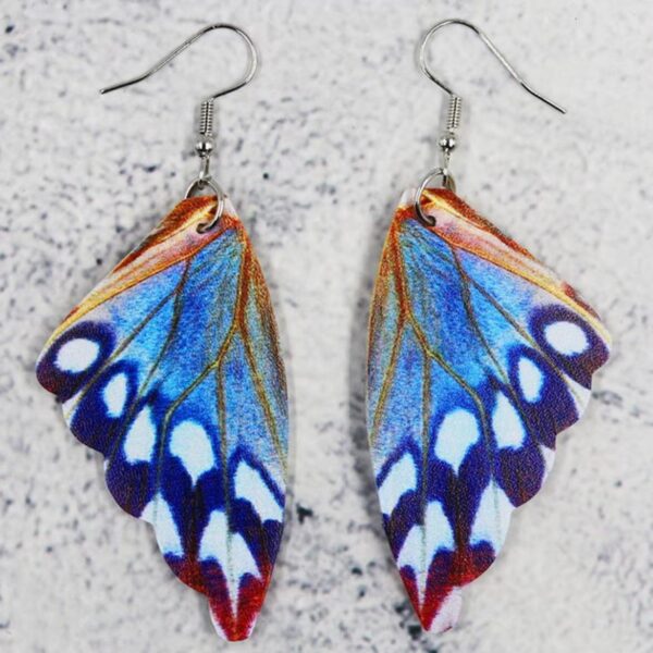 Wholesale Butterfly Wing Earrings, Eco-Friendly Leather Earrings