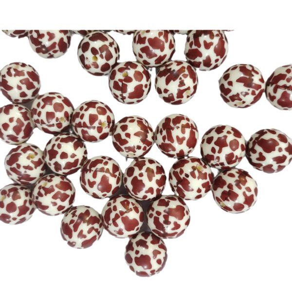 Wholesale 5pcs 20mm Acrylic Bee Stripe Print Beads