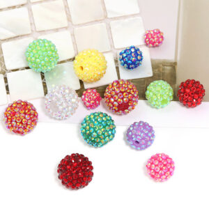 Solid color resin beads (random) / 14mm