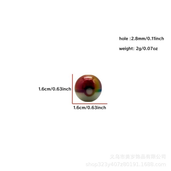 O1CN01qbIFbM1HgUmz9IyjE_2216860830787-0-cib Wholesale 16mm Acrylic Gashan Beads with Through Holes, ké Ball Beads, Live Stream DIY Beading Jewelry Aessories