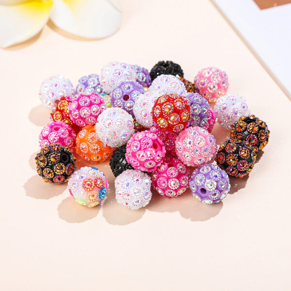 Wholesale 2025 Acrylic Sunflower Resin Diamond Ball DIY Beaded Jewelry Source Factory Wholesale Colorful Beads Loose Beads