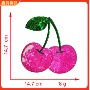 Heated hot melt glue*rose red*cherry*single leaf cherry*height 14.7*14.7cm