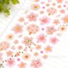Wholesale Wow WQCC Pink Cherry Blossom Bronzing Crystal Stereo Sticker Children's Girl's Diary Hand Account Water Cup Decorative Glue Drops