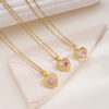 Wholesale Necklace Luxury Heart Flower Niche Temperament Stainless Steel Necklace