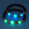 Wholesale Natural volcanic stone yoga luminous bracelet