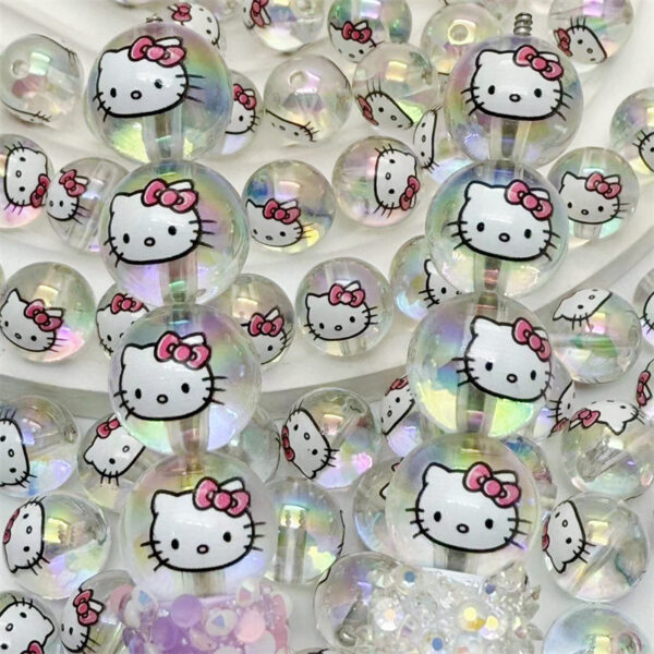 O1CN01qeVB3a1HgUjm4owWQ_2216860830787-0-cib Wholesale Transparent acrylic printing hallo straight hole round beads DIY jewelry mobile phone chain beaded pen handmade aessories