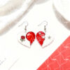 Wholesale Valentine's Day Acrylic Printing 2D Flat Couple Earrings