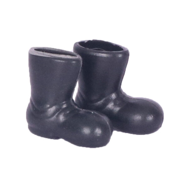 Wholesale Miniature plastic black short boots Doll Accessories