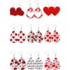 Wholesale Water droplet shaped heart-shaped red lip cute Valentine's Day acrylic earrings