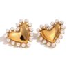 Wholesale Pearl gold-colored intertwined Stainless Steel Bracelets