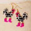 Wholesale Flat Christmas Fun Creative Animal Acrylic Earrings