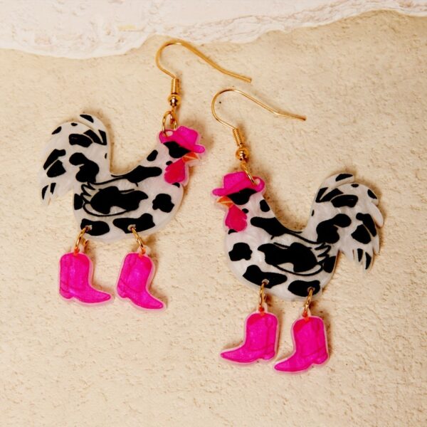 Wholesale Flat Christmas Fun Creative Animal Acrylic Earrings
