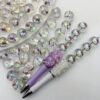 O1CN01qkWxKT1HgUjn2tjA1_2216860830787-0-cib Wholesale Transparent acrylic printing hallo straight hole round beads DIY jewelry mobile phone chain beaded pen handmade aessories