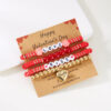 Wholesale Valentine's Day Multi layered Pink Love Bracelet