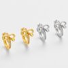 Wholesale Zircon Small Fresh Bow Earrings Simple Versatile Women's Earrings