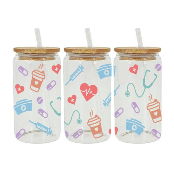 Wholesale UV Transfer Paste Glass Crystal Label Crystal Paste Cross-border Special Paste for 16oz Glass Cup 23cmX11cm