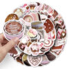 O1CN01qnTP8k1kMugr02FEv_2208066194670-0-cib Wholesale 50 Pink and Brown Ins Style Graffiti Stickers, Small Fresh Chocolate Girl Heart Dessert Decoration Mobile Phone Water Cup Stickers