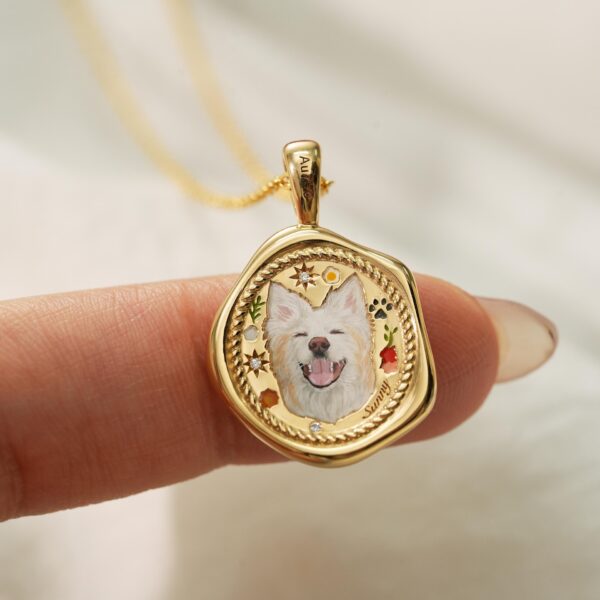 Wholesale Cute cats and dogs can be placed in a photo pendant necklace