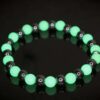 Wholesale Luminous obsidian couple's best friend fluorite bracelet