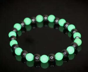 Wholesale Luminous obsidian couple's best friend fluorite bracelet
